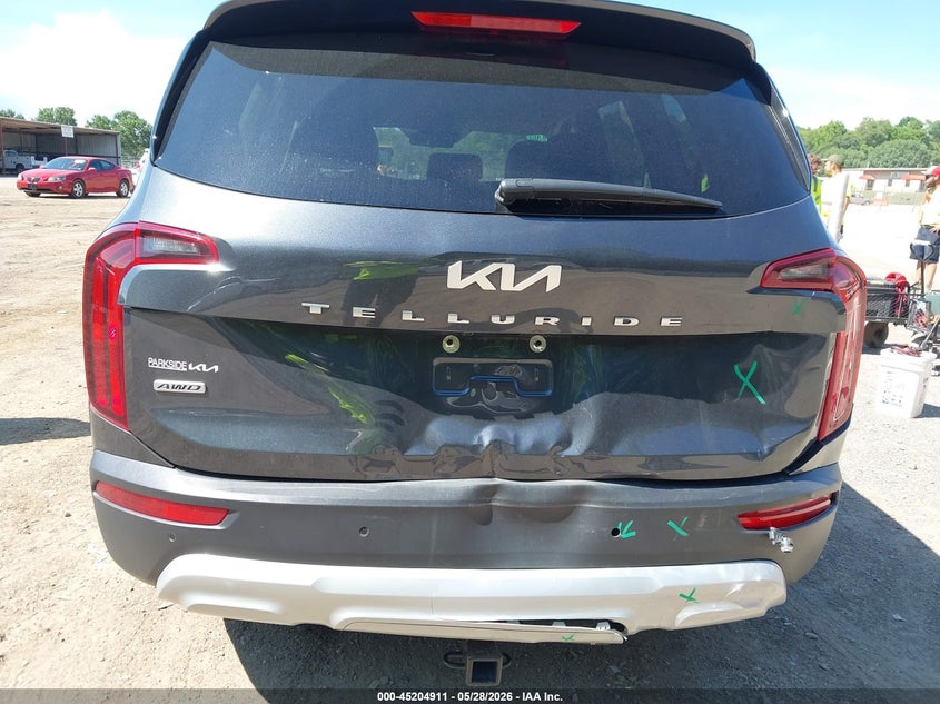 2022 Kia Telluride VIN 5XYP2DHC0NG297917 IAAI salvage auction — REAR END, Salvage Title, sold $6,000 on 2026-07-08 (photo 6)