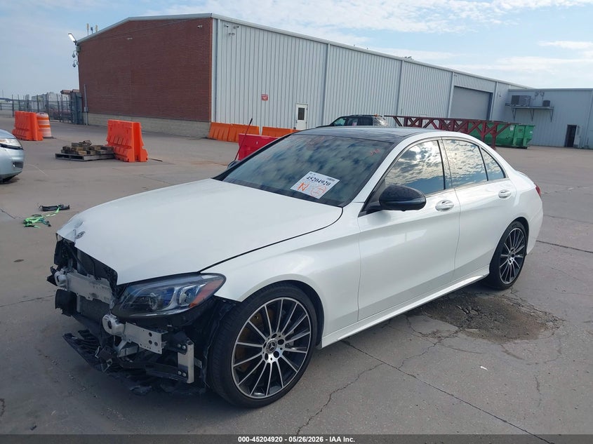 2020 Mercedes-benz C-klasse VIN W1KWF8DB0LR603183 IAAI salvage auction — FRONT END, Original (Texas), sold $12,300 on 2026-07-29 (photo 2)