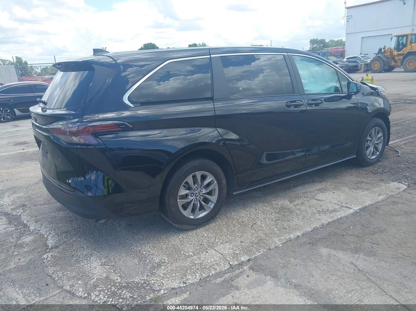 2025 Toyota Sienna VIN 5TDKRKEC6SS231823 IAAI salvage auction — FRONT END, Certificate Of Destruction (Florida), sold $4,950 on 2026-07-15 (photo 4)