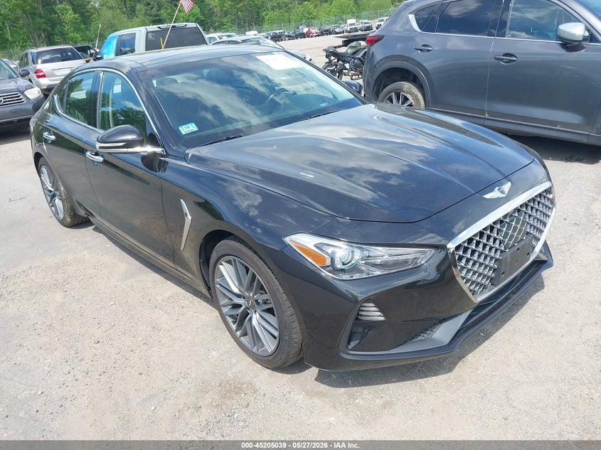 2019 Genesis G70 VIN KMTG44LA6KU018126 IAAI salvage auction — LEFT SIDE, Salvage Title, sold $4,150 on 2026-07-18 (photo 1)