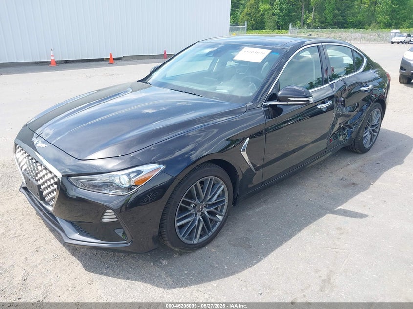 2019 Genesis G70 VIN KMTG44LA6KU018126 IAAI salvage auction — LEFT SIDE, Salvage Title, sold $4,150 on 2026-07-18 (photo 2)