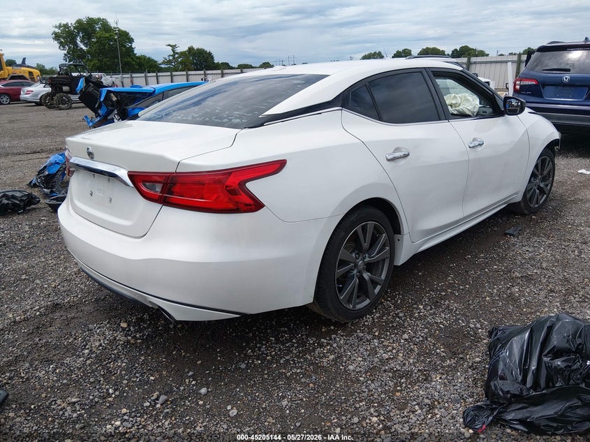 2017 Nissan Maxima VIN 1N4AA6APXHC374423 IAAI salvage auction — LEFT SIDE, Salvage Title, sold $350 on 2026-07-29 (photo 4)