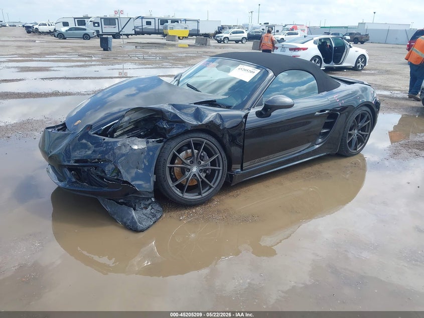 2021 Porsche 718 boxster VIN WP0CA2A8XMS210318 IAAI salvage auction — FRONT END, Original (Texas), sold $19,075 on 2026-07-15 (photo 2)