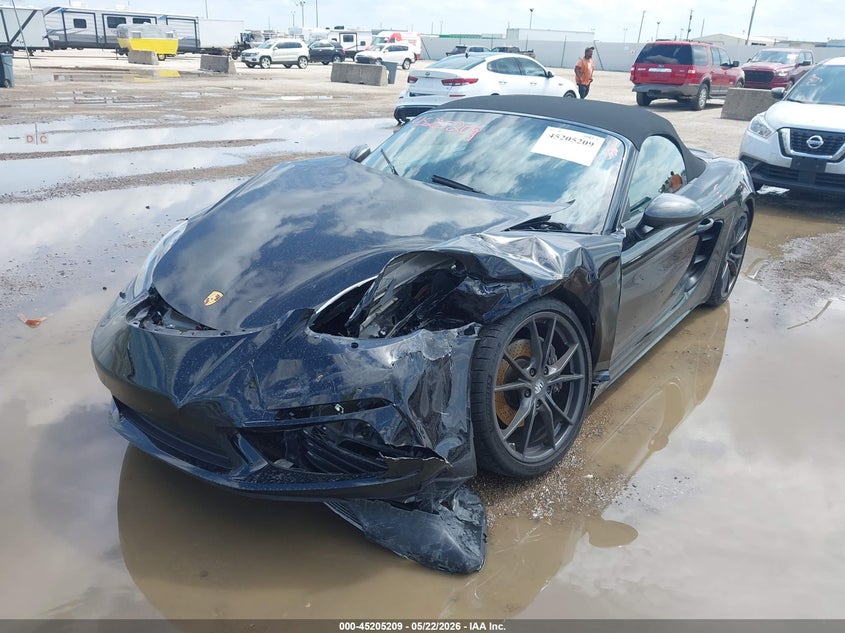 2021 Porsche 718 boxster VIN WP0CA2A8XMS210318 IAAI salvage auction — FRONT END, Original (Texas), sold $19,075 on 2026-07-15 (photo 6)