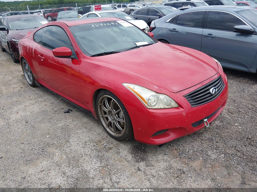 2008 Infiniti G VIN JNKCV64E08M119077 IAAI salvage auction — HAIL, Clear (Oklahoma), sold $2,600 on 2026-07-14 (photo 1)