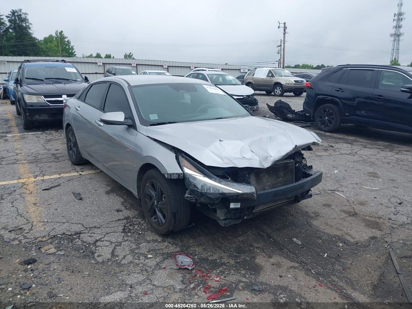 2021 Hyundai Elantra VIN 5NPLM4AG5MH022654 IAAI salvage auction — FRONT END, Salvage (Georgia), sold $3,650 on 2026-07-29 (photo 1)