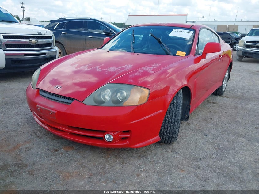 2003 Hyundai Tiburon VIN KMHHN65F43U102088 IAAI salvage auction — REAR END, Clear (Oklahoma), sold $125 on 2026-07-22 (photo 2)
