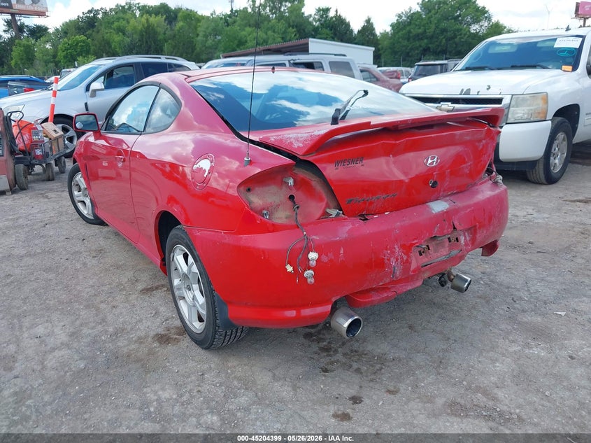 2003 Hyundai Tiburon VIN KMHHN65F43U102088 IAAI salvage auction — REAR END, Clear (Oklahoma), sold $125 on 2026-07-22 (photo 3)