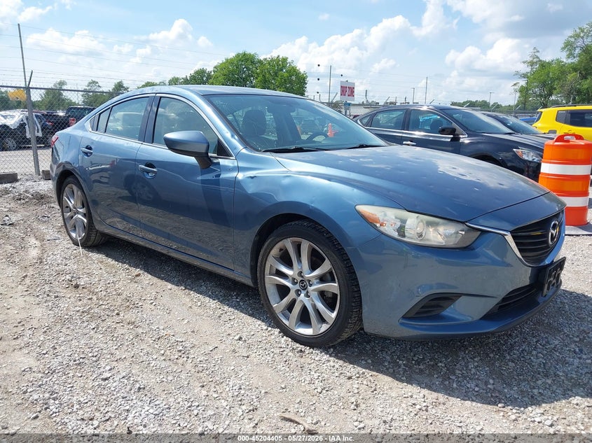 2016 Mazda 6 VIN JM1GJ1V52G1452767 IAAI salvage auction — HAIL, Salvage Title, sold $2,300 on 2026-07-06 (photo 1)