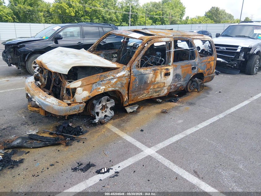 2000 Toyota 4runner VIN JT3HN87R9Y9032075 IAAI salvage auction — ENGINE BURN, Non-Repairable (Tennessee), sold $150 on 2026-07-14 (photo 2)