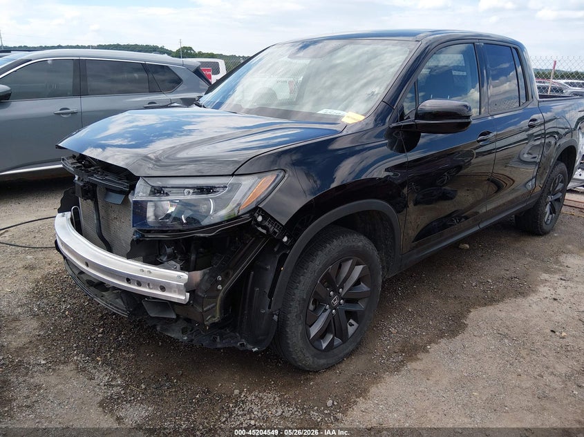 2025 Honda Ridgeline VIN 5FPYK3F16SB034132 IAAI salvage auction — FRONT END, Clear (Oklahoma), sold $9,100 on 2026-07-28 (photo 2)