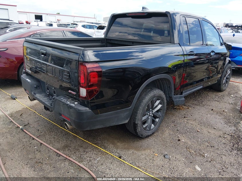 2025 Honda Ridgeline VIN 5FPYK3F16SB034132 IAAI salvage auction — FRONT END, Clear (Oklahoma), sold $9,100 on 2026-07-28 (photo 4)