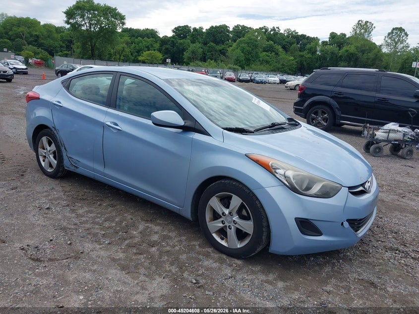 2011 Hyundai Elantra VIN KMHDH4AE9BU147114 IAAI salvage auction — FRONT & REAR, Salvage (New Jersey), sold $275 on 2026-07-14 (photo 1)