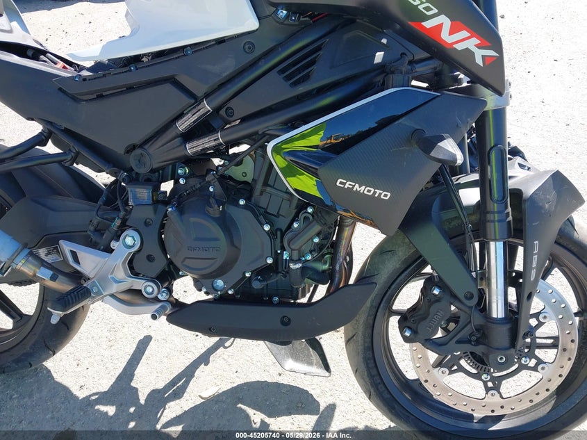 2025 Cf moto 450nk VIN LCEPESLB9S6002001 IAAI salvage auction — FRONT END, Salvage (New Hampshire), sold $25 on 2026-09-16 (photo 8)