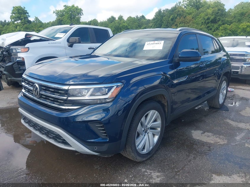 2021 Volkswagen Atlas cross sport VIN 1V2WC2CA4MC229172 IAAI salvage auction — REAR END, Salvage (Louisiana), sold $8,600 on 2026-07-14 (photo 2)