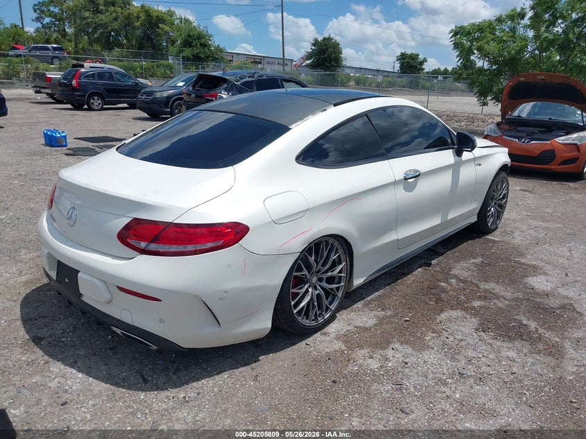 2017 Mercedes-benz C-klasse VIN WDDWJ4JB5HF328088 IAAI salvage auction — FRONT END, Rebuildable (Florida), sold $25 on 2026-07-30 (photo 4)