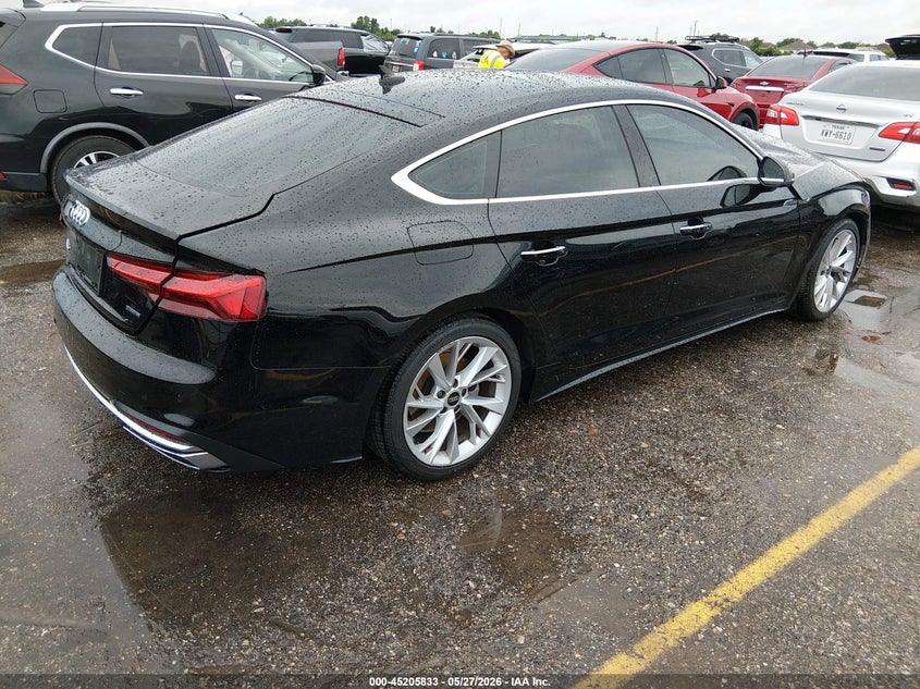 2022 Audi A5 VIN WAUCBCF5XNA034179 IAAI salvage auction — LEFT FRONT, Original (Texas), sold $10,500 on 2026-08-22 (photo 4)