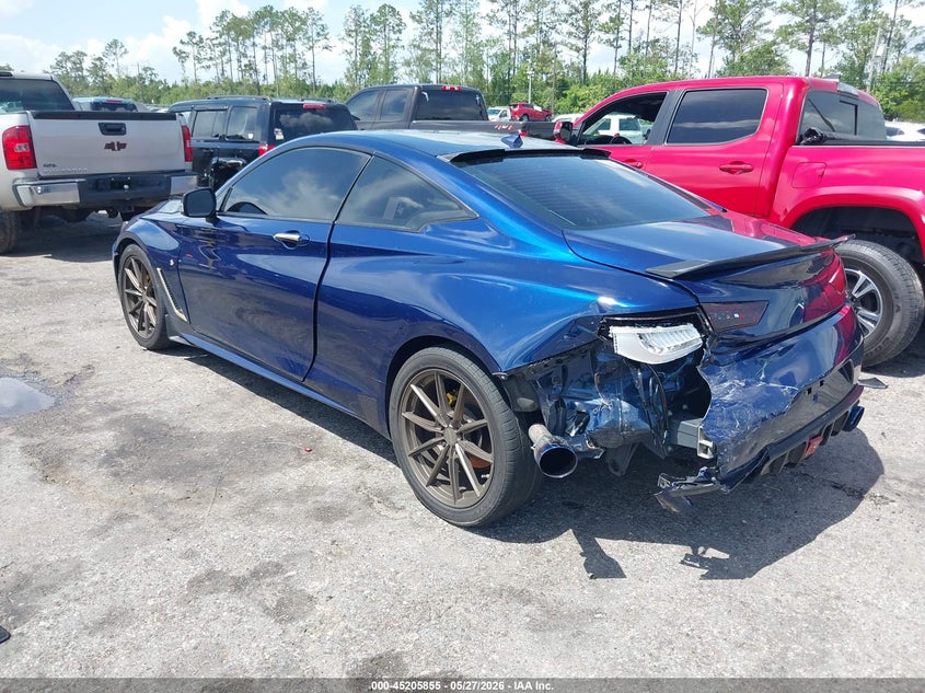 2017 Infiniti Q60 VIN JN1EV7EKXHM360250 IAAI salvage auction — FRONT & REAR, Salvage Title, sold $3,300 on 2026-07-09 (photo 3)