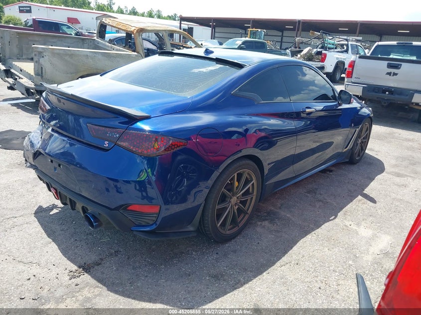 2017 Infiniti Q60 VIN JN1EV7EKXHM360250 IAAI salvage auction — FRONT & REAR, Salvage Title, sold $3,300 on 2026-07-09 (photo 4)