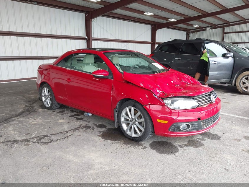 2014 Volkswagen Eos VIN WVWBW8AH0EV001279 IAAI salvage auction — FRONT & REAR, Salvage (Indiana), sold $1,000 on 2026-07-09 (photo 1)