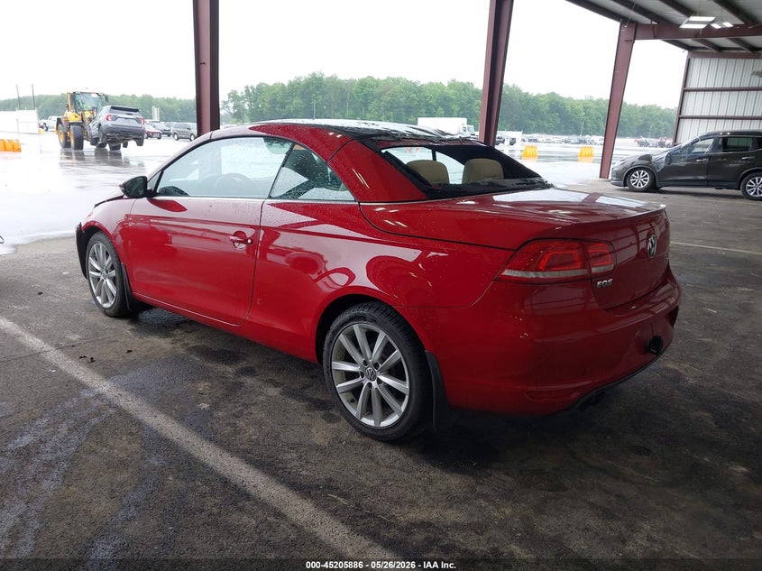 2014 Volkswagen Eos VIN WVWBW8AH0EV001279 IAAI salvage auction — FRONT & REAR, Salvage (Indiana), sold $1,000 on 2026-07-09 (photo 3)