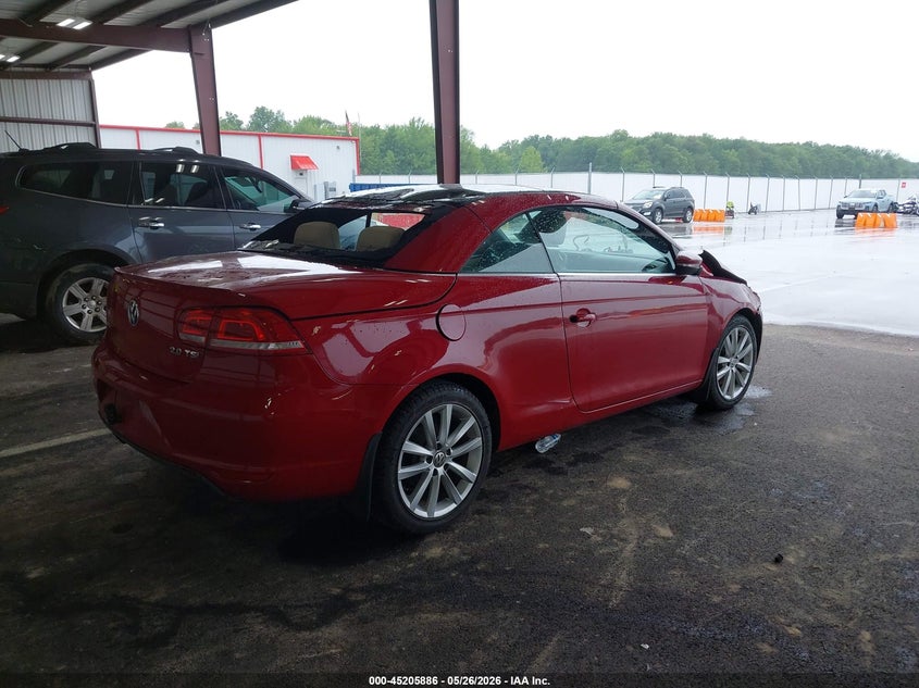 2014 Volkswagen Eos VIN WVWBW8AH0EV001279 IAAI salvage auction — FRONT & REAR, Salvage (Indiana), sold $1,000 on 2026-07-09 (photo 4)