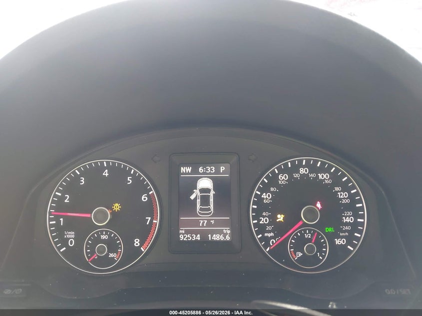 2014 Volkswagen Eos VIN WVWBW8AH0EV001279 IAAI salvage auction — FRONT & REAR, Salvage (Indiana), sold $1,000 on 2026-07-09 (photo 7)