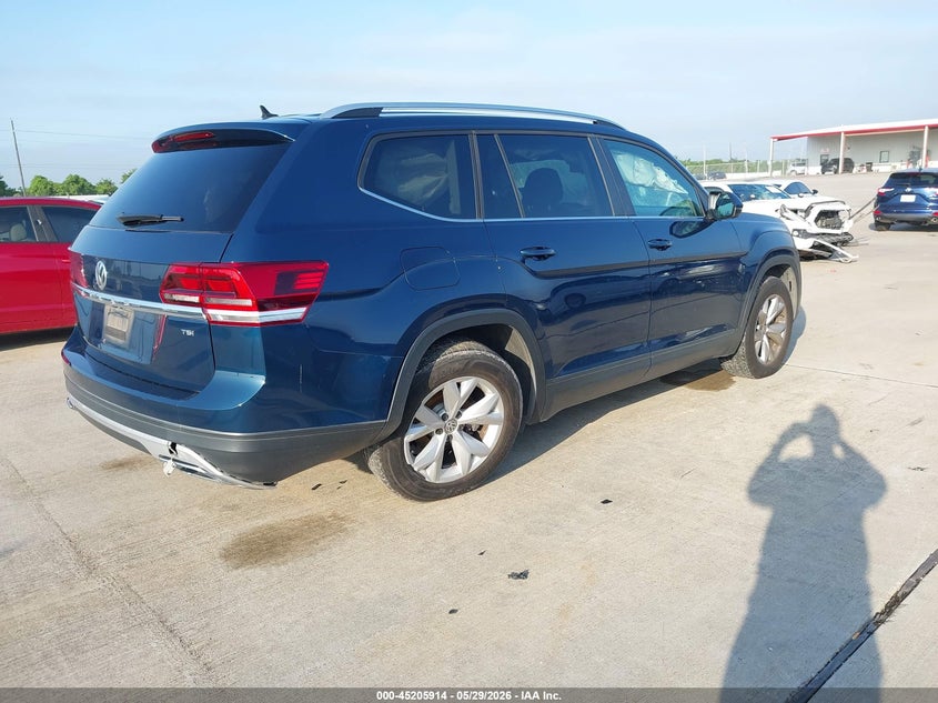 2018 Volkswagen Atlas VIN 1V2AP2CA8JC595310 IAAI salvage auction — RIGHT REAR, Salvage (Texas), sold $3,650 on 2026-07-31 (photo 4)
