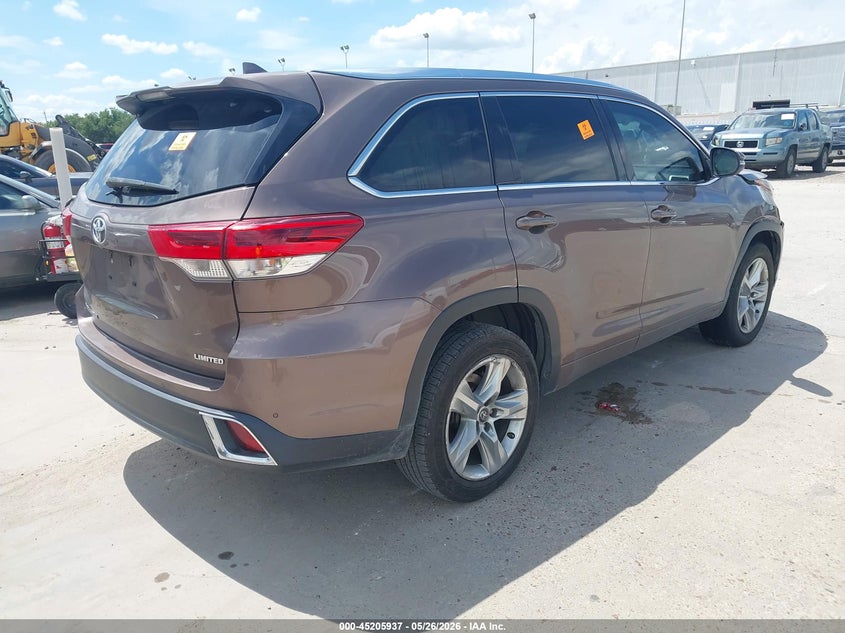 2017 Toyota Highlander VIN 5TDYZRFH3HS225631 IAAI salvage auction — FRONT END, Original (Texas), sold $5,900 on 2026-07-17 (photo 4)