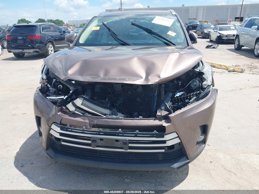 2017 Toyota Highlander VIN 5TDYZRFH3HS225631 IAAI salvage auction — FRONT END, Original (Texas), sold $5,900 on 2026-07-17 (photo 6)