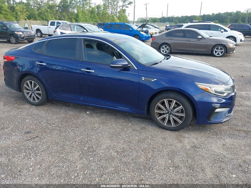 2019 Kia Optima VIN 5XXGT4L38KG373288 IAAI salvage auction — LEFT SIDE, Salvage Title, sold $1,250 on 2026-07-14 (photo 1)