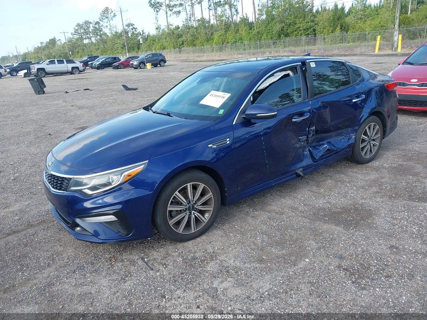 2019 Kia Optima VIN 5XXGT4L38KG373288 IAAI salvage auction — LEFT SIDE, Salvage Title, sold $1,250 on 2026-07-14 (photo 2)