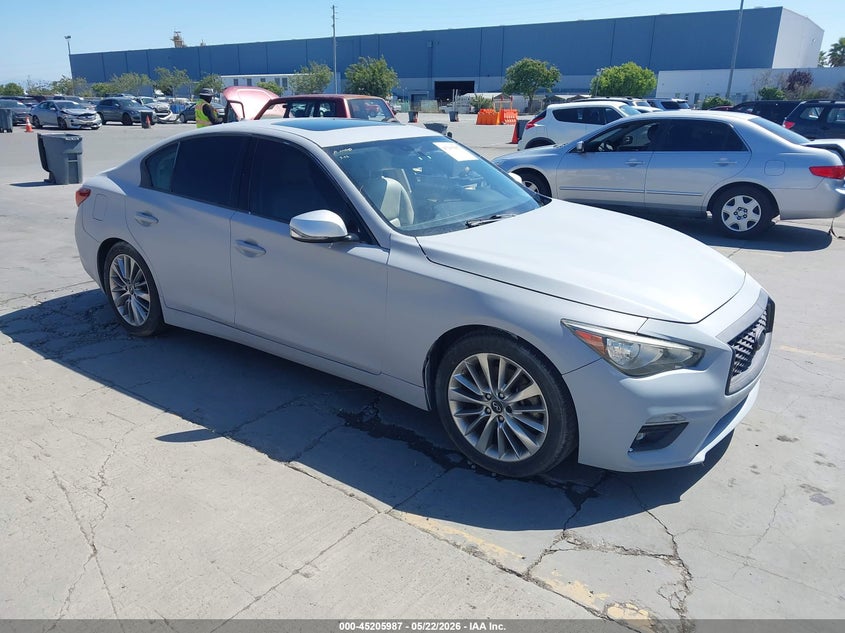 2019 Infiniti Q50 VIN JN1EV7AP9KM514505 IAAI salvage auction — NORMAL WEAR, Clear - Dealer Only (California), sold $1,350 on 2026-07-06 (photo 1)