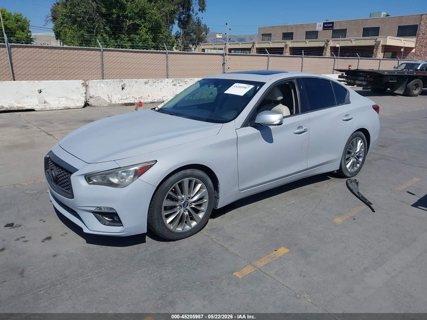 2019 Infiniti Q50 VIN JN1EV7AP9KM514505 IAAI salvage auction — NORMAL WEAR, Clear - Dealer Only (California), sold $1,350 on 2026-07-06 (photo 2)