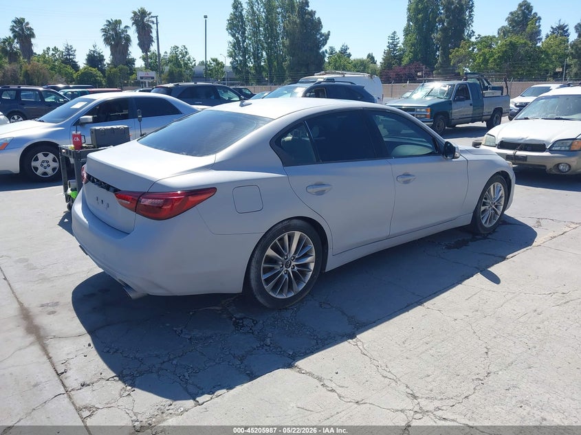 2019 Infiniti Q50 VIN JN1EV7AP9KM514505 IAAI salvage auction — NORMAL WEAR, Clear - Dealer Only (California), sold $1,350 on 2026-07-06 (photo 4)