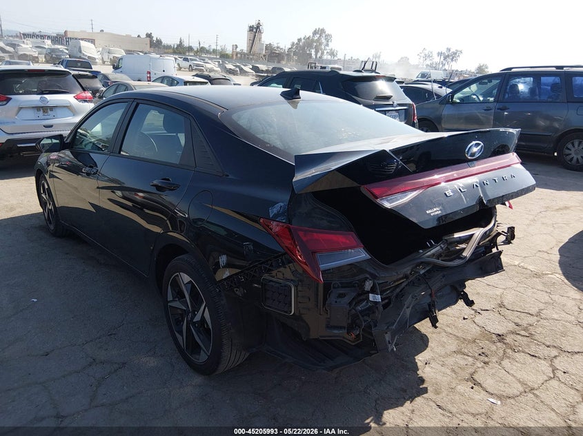 2023 Hyundai Elantra VIN KMHLS4AG8PU416497 IAAI salvage auction — REAR END, Salvage (California), sold $4,550 on 2026-07-17 (photo 3)