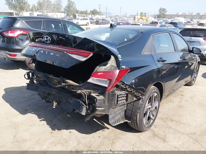 2023 Hyundai Elantra VIN KMHLS4AG8PU416497 IAAI salvage auction — REAR END, Salvage (California), sold $4,550 on 2026-07-17 (photo 4)