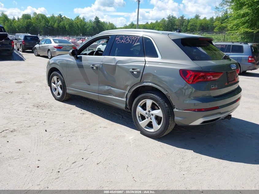2020 Audi Q3 VIN WA1AECF37L1107628 IAAI salvage auction — LEFT SIDE, Salvage (Maine), sold $10,200 on 2026-07-06 (photo 3)