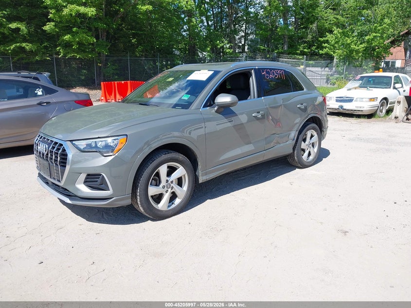 2020 Audi Q3 VIN WA1AECF37L1107628 IAAI salvage auction — LEFT SIDE, Salvage (Maine), sold $10,200 on 2026-07-06 (photo 2)