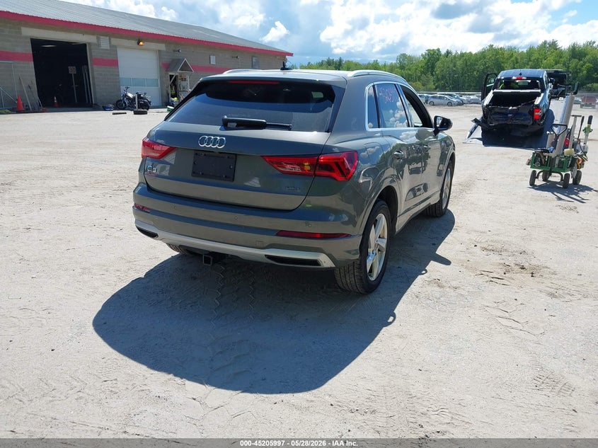 2020 Audi Q3 VIN WA1AECF37L1107628 IAAI salvage auction — LEFT SIDE, Salvage (Maine), sold $10,200 on 2026-07-06 (photo 4)