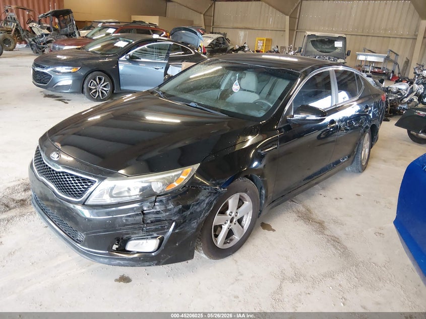2015 Kia Optima VIN 5XXGM4A79FG510280 IAAI salvage auction — LEFT SIDE, Clear (Tennessee), sold $725 on 2026-07-06 (photo 2)