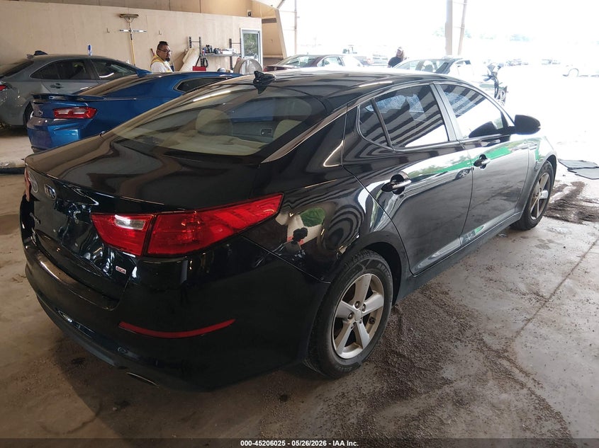 2015 Kia Optima VIN 5XXGM4A79FG510280 IAAI salvage auction — LEFT SIDE, Clear (Tennessee), sold $725 on 2026-07-06 (photo 4)