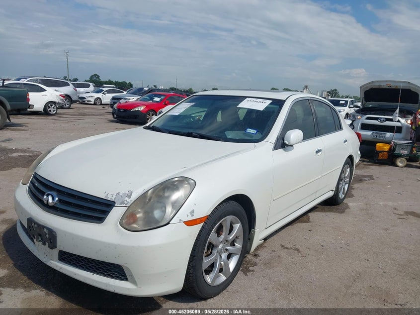 2006 Infiniti G VIN JNKCV51E16M505339 IAAI salvage auction — REAR END, Salvage (Texas), sold $650 on 2026-07-28 (photo 2)