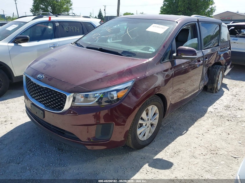 2017 Kia SEDONA VIN KNDMB5C19H6244204 IAAI salvage auction — LEFT SIDE, Salvage Title, sold $1,550 on 2026-07-14 (photo 2)