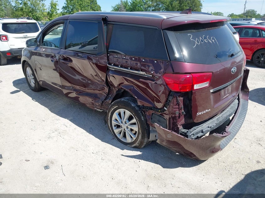 2017 Kia SEDONA VIN KNDMB5C19H6244204 IAAI salvage auction — LEFT SIDE, Salvage Title, sold $1,550 on 2026-07-14 (photo 3)