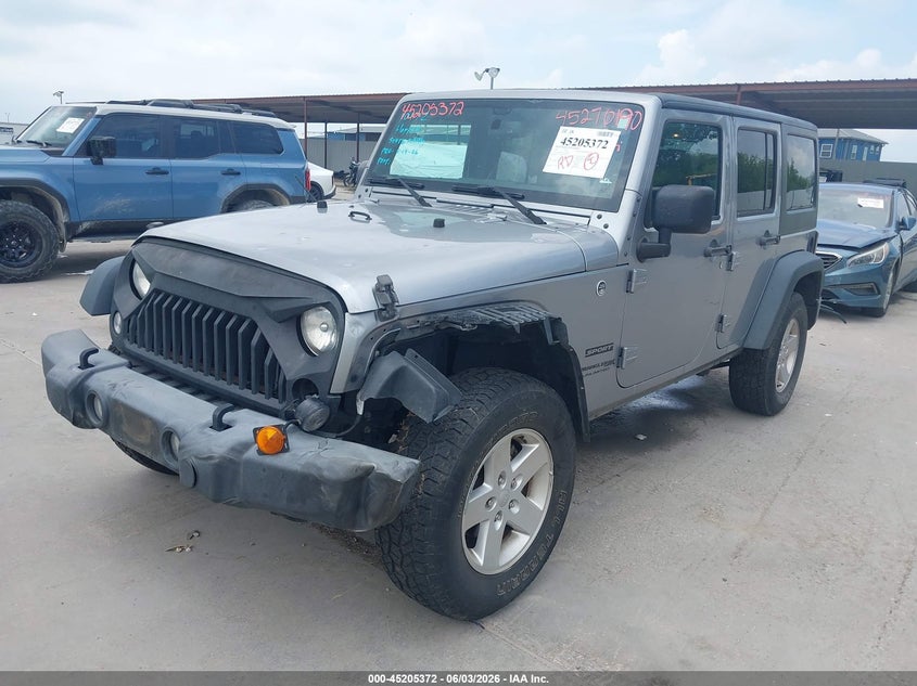 2018 Jeep Wrangler / VIN 1C4BJWDG7JL808233 IAAI salvage auction — LEFT FRONT, Salvage Title, sold $8,500 on 2026-08-01 (photo 2)