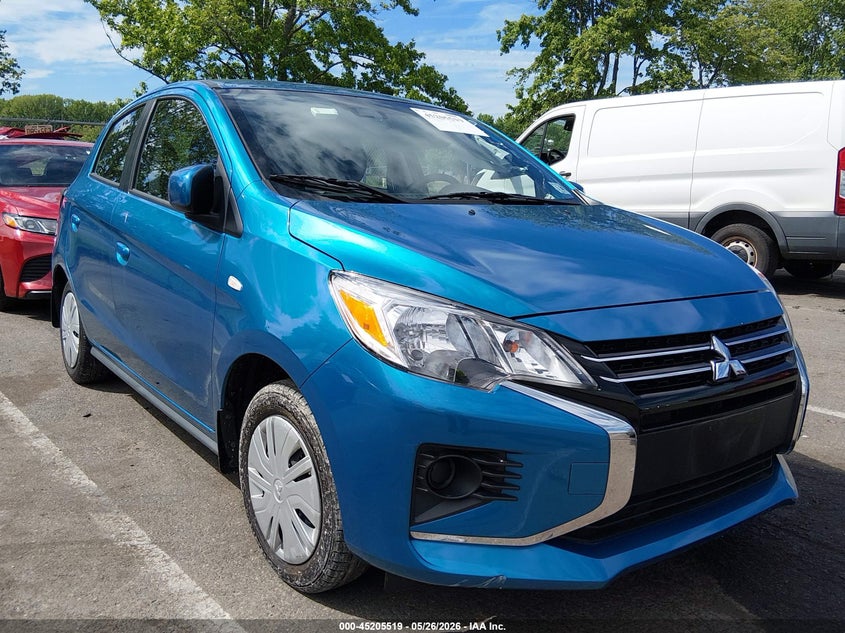 2024 Mitsubishi Mirage VIN ML32AUHJ8RH015860 IAAI salvage auction — LEFT REAR, Salvage (New Jersey), sold $3,050 on 2026-08-20 (photo 1)