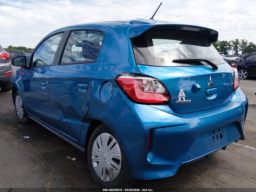 2024 Mitsubishi Mirage VIN ML32AUHJ8RH015860 IAAI salvage auction — LEFT REAR, Salvage (New Jersey), sold $3,050 on 2026-08-20 (photo 3)