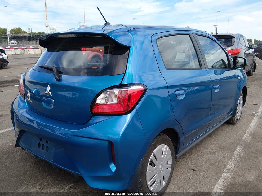 2024 Mitsubishi Mirage VIN ML32AUHJ8RH015860 IAAI salvage auction — LEFT REAR, Salvage (New Jersey), sold $3,050 on 2026-08-20 (photo 4)
