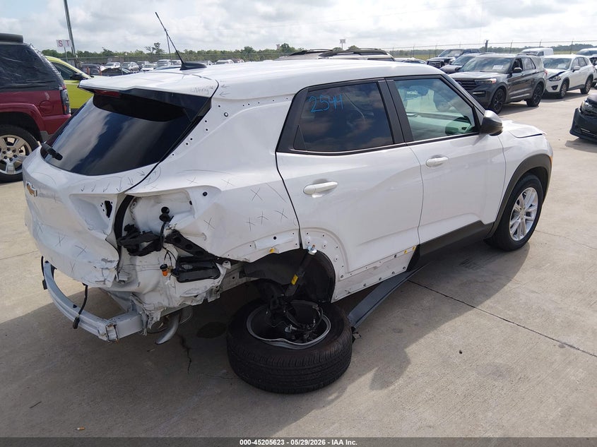 2026 Chevrolet Trailblazer VIN KL79MMSLXTB021986 IAAI salvage auction — RIGHT REAR, Original (Texas), sold $5,500 on 2026-07-17 (photo 4)